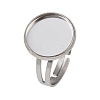 304 Stainless Steel Cuff Ring Components STAS-D372-06P-04-1