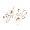 Brass Dangle Earrings EJEW-TA00454-4