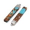 Dyed Synthetic Turquoise & Gold Foil Pendants GG-CBAA20A-12P-01-2