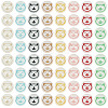 200Pcs 2-Hole Resin Buttons BUTT-TA0001-60C-2