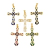 Brass Micro Pave Cubic Zirconia Pendants CU-CBAB3AD-11G-1