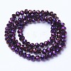 Electroplate Transparent Glass Beads Strands LS-EGLA-A034-T6mm-UA06-2