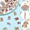 24Pcs 6 Colors Rack Plating Alloy Rhinestone Pendants FIND-FS0004-98-2