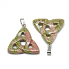 Natural Unakite Pendants G-T088-06-1