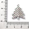 Christmas Series Brass Micro Pave Cubic Zirconia Pendants KK-Q010-01P-07-3
