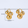 Round Brass Hoop Earrings ER0744-3