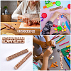 4Pcs 4 Styles Wood Handle Clay Texture Roller TOOL-CN0001-08-5