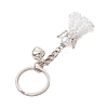 Glass Seed & Plastic Pearl & Alloy Keychain KEYC-MZ00025-05-4