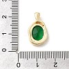 Golden Brass Micro Pave Cubic Zirconia Pendants KK-U031-02G-04-3