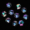 Hexagon Transparent Glass Cabochons MRMJ-T009-160-1