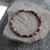 Natural Mookaite Rondelle Beaded Stretch Bracelets UT5328-9-1