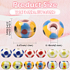 18Pcs 6 Colors Handmade Porcelain European Beads PORC-YW0001-87-2