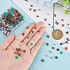 BENECREAT 200Pcs 10 Colors 2-Hole Transparent Glass Seed Beads SEED-BC00001-11-3