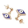 Alloy Enamel Stud Dangle Earrings EJEW-JE06025-4