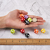 80Pcs 8 Colors Opaque Resin Beads RESI-CW0001-06B-6