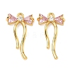 Brass Micro Pave Cubic Zirconia Pendants X-KK-A281-10G-03-1