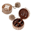 PU Leather and Velvet Jewelry Storage Box Keychain KEYC-B017-01-2