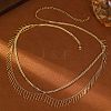 Alloy Tassel Double Layer Waist Belly Chains for Women FS-WG82127-01-4