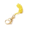 Glass Seed Beaded Banana Pendant Decoration HJEW-MZ00143-4