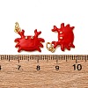 Brass Enamel Pendants KK-CJC0013-10G-RS-3