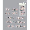 20Pcs 10 Styles Flower PET Stickers PW-WG670F7-03-1