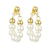 ABS Plastic Imitation Pearl Stud Earrings EJEW-JE06293-2