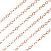 Brass Coated Iron Flat Cable Chains CH-TAC0007-02RG-3