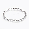 304 Stainless Steel Cable Chain Bracelets BJEW-P239-05-1