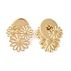 304 Stainless Steel Enamel Stud Earrings for Women EJEW-E313-01G-2