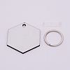 Sublimation Blanks Keychains LS-KEYC-WH0019-01-1