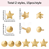 30Pcs 2 Styles 925 Sterling Silver Flat Head Pins STER-SC0001-70G-2