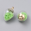 Transparent Glass Pendants GLAA-TAC0002-H05-2