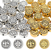 60Pcs 2 Colors Tibetan Style Alloy Beads EAER-SC0001-01-1