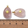 Natural Rose Quartz Pendants G-B089-01G-05-3