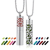 2Pcs 2 Styles Stainless Steel Perfume Bottle Necklaces NJEW-PH0001-52A-1