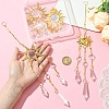 4Pcs 4 Styles Sun Metal Hanging Ornaments HJEW-CJ0001-21-4