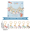 Alloy Enamel Unicorn Pendant Locking Stitch Markers HJEW-AB00051-2