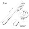 Globleland 1 Set 2Pcs 304 Stainless Steel Fork AJEW-GL0001-19-044-2