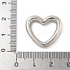 Rack Plating Brass Micro Pave Cubic Zirconia Heart Linking Rings KK-A234-005P-4