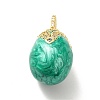 Rack Plating Brass Micro Pave Cubic Zirconia Enamel Pendants KK-M230-10G-2