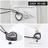 1Pc Stainless Steel Heart Pendant Urn Ashes Necklaces NJEW-CN0001-17B-5