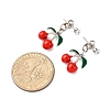 Cherry Alloy Enamel Dangle Stud Earrings EJEW-JE06633-4