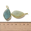 Natural Flower Amazonite Pendants G-K338-08G-01-3