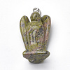 Angel Natural & Synthetic Mixed Stone Pendants with Brass Clasps G-R220-13-3