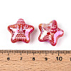Christmas UV Plating Printed Opaque Acrylic Beads MACR-N018-06A-3