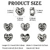 6Pcs 6 Styles 316 Surgical Stainless Steel European Beads STAS-CJ0002-69-2