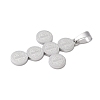 Tarnish Resistant 304 Stainless Steel Saint Benedict Medal Cross Pendants STAS-F012-12-2