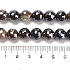 Electroplated Natural Agate Round Beads Strands G-L598-A01-03B-5