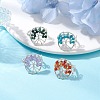 Natural Gemstone Beads with Solid Round Brass Beads and Eco-Friendly Copper Wire Rings RJEW-TA00183-1