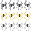 SUNNYCLUE 24Pcs 3 Colors Blank Glass Spider Pendant FIND-SC0006-47-1